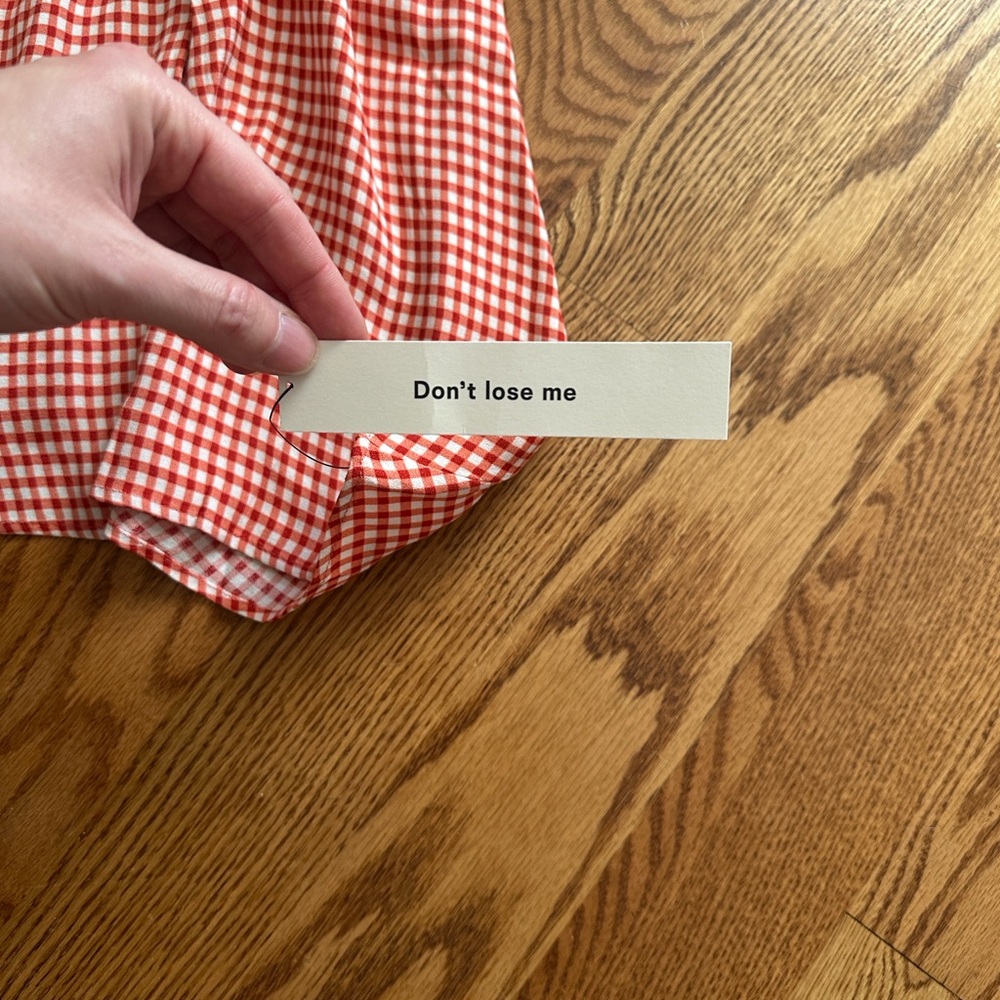 Reformation Red Gingham Mini Dress - Picture 7 of 8